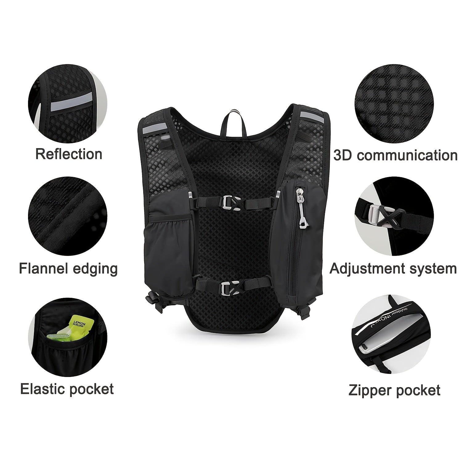 WoJia Sports Daypack | Quick-Dry Nylon Outdoor Backpack | Adjustable Straps | Multi-Pocket | Hiking & Cycling