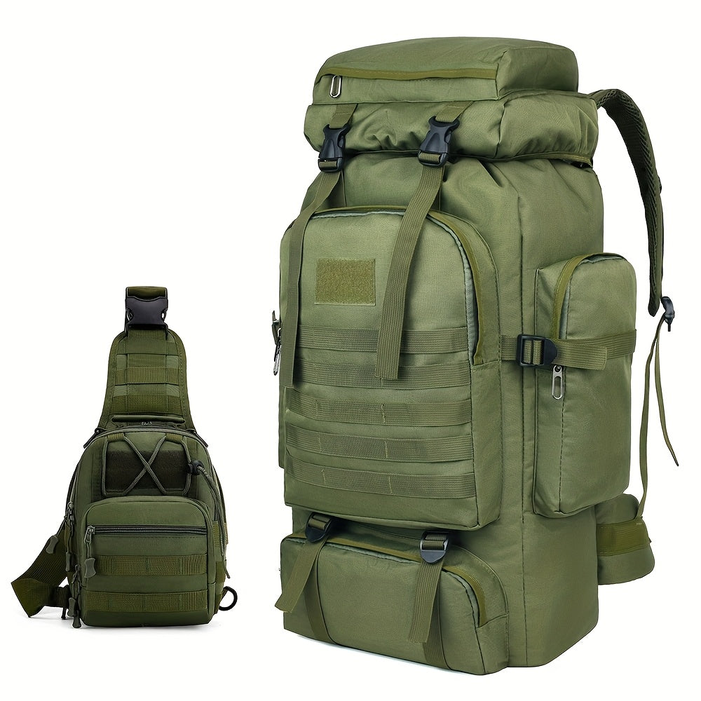 Durable Hiking Daypack | Camouflage Oxford Cloth | Outdoor Backpack with Zipper Closure