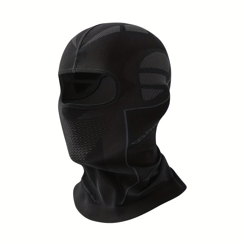 Unisex Knit Balaclava Face Mask | Windproof Winter Skiing & Motorcycling Gear | Grey Nylon