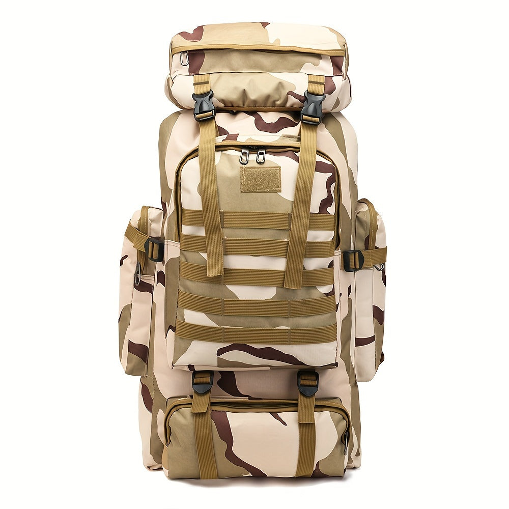 JUMAHE Camouflage Hiking Backpack | Large Capacity Outdoor Bag | Adjustable Straps | Travel & Camping Gear | Lightweight Polyester