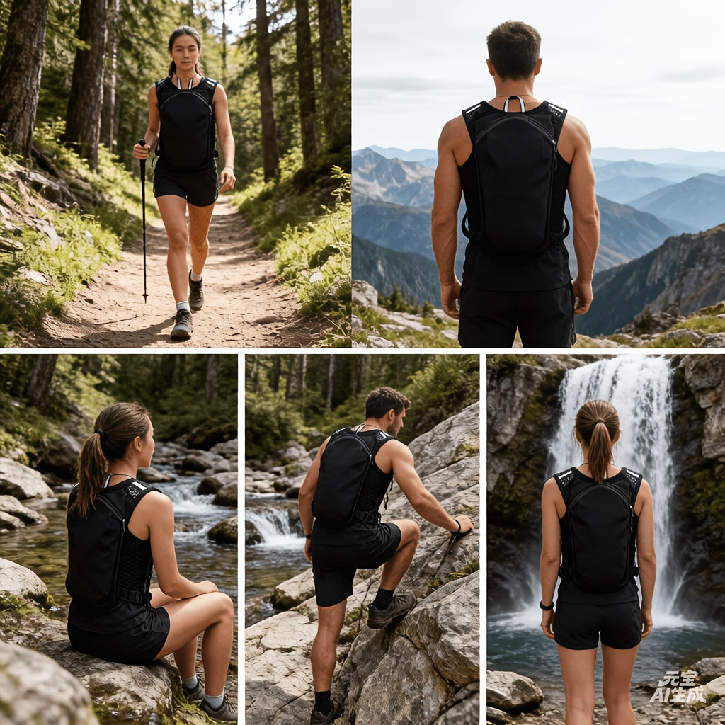 WoJia Sports Daypack | Quick-Dry Nylon Outdoor Backpack | Adjustable Straps | Multi-Pocket | Hiking & Cycling