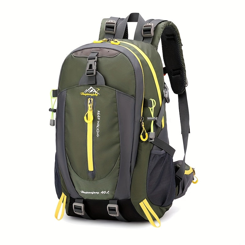 Durable 40L Nylon Backpack | Laptop & Outdoor Gear | Camping Hiking Sports | Unisex | Black | Soft Shell