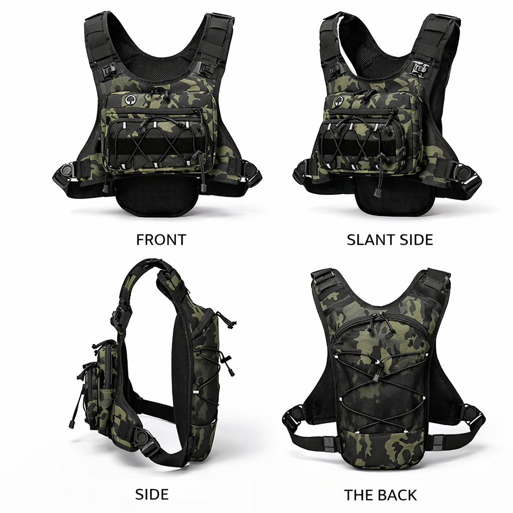 Hydration Vest | Tactical Chest Pack for Running Cycling Hiking | Outdoor Utility Bag for Men Women | All Seasons
