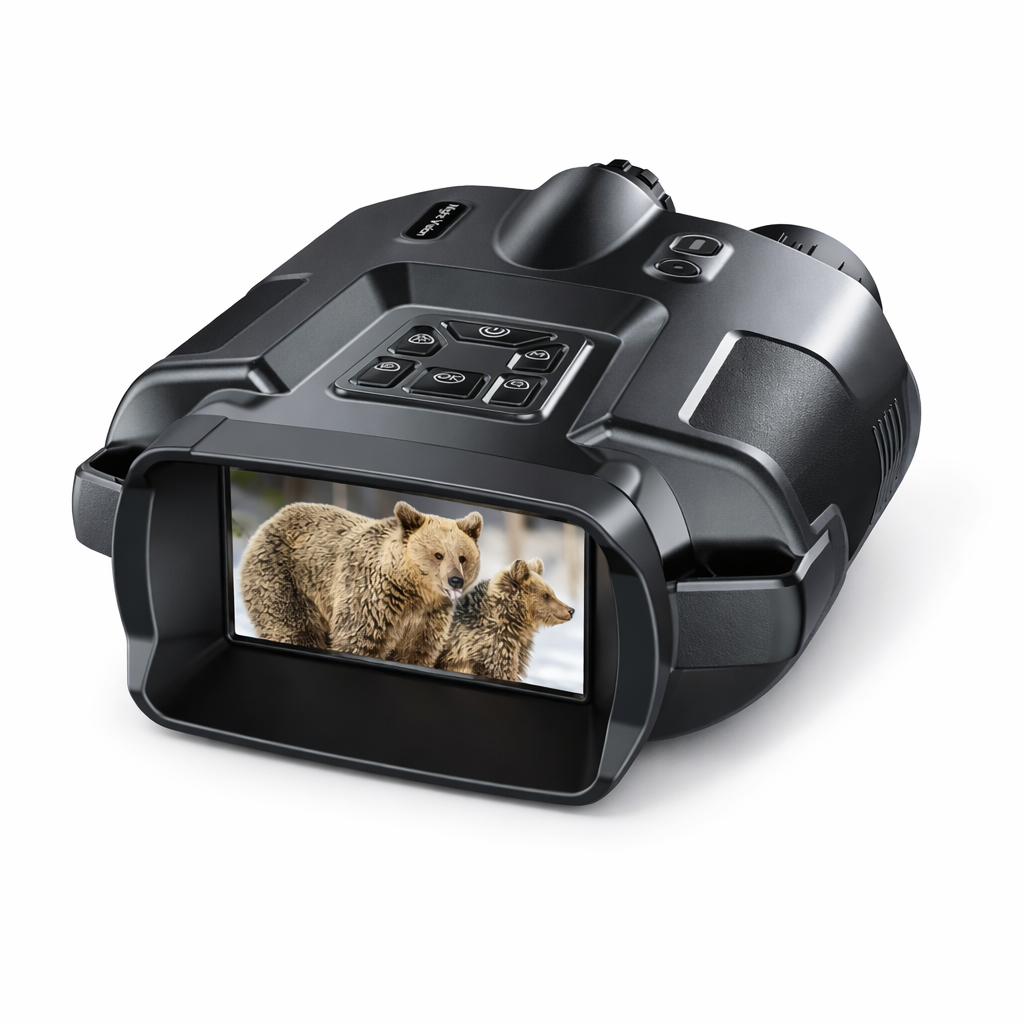 4K Night Vision Binoculars | 3-Inch Screen | 8X Digital Zoom | Tactical Light | Rechargeable 5000mAh Infrared Viewer