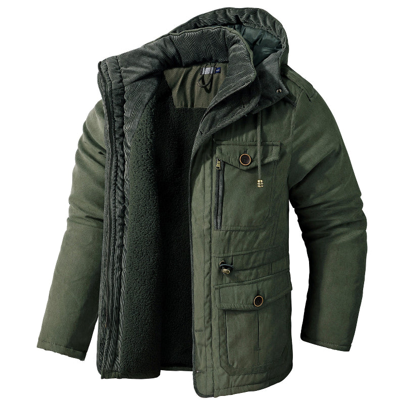 Warm Waterproof Winter Jacket | Weatherproof Parka with Removable Hood & Fleece Lining