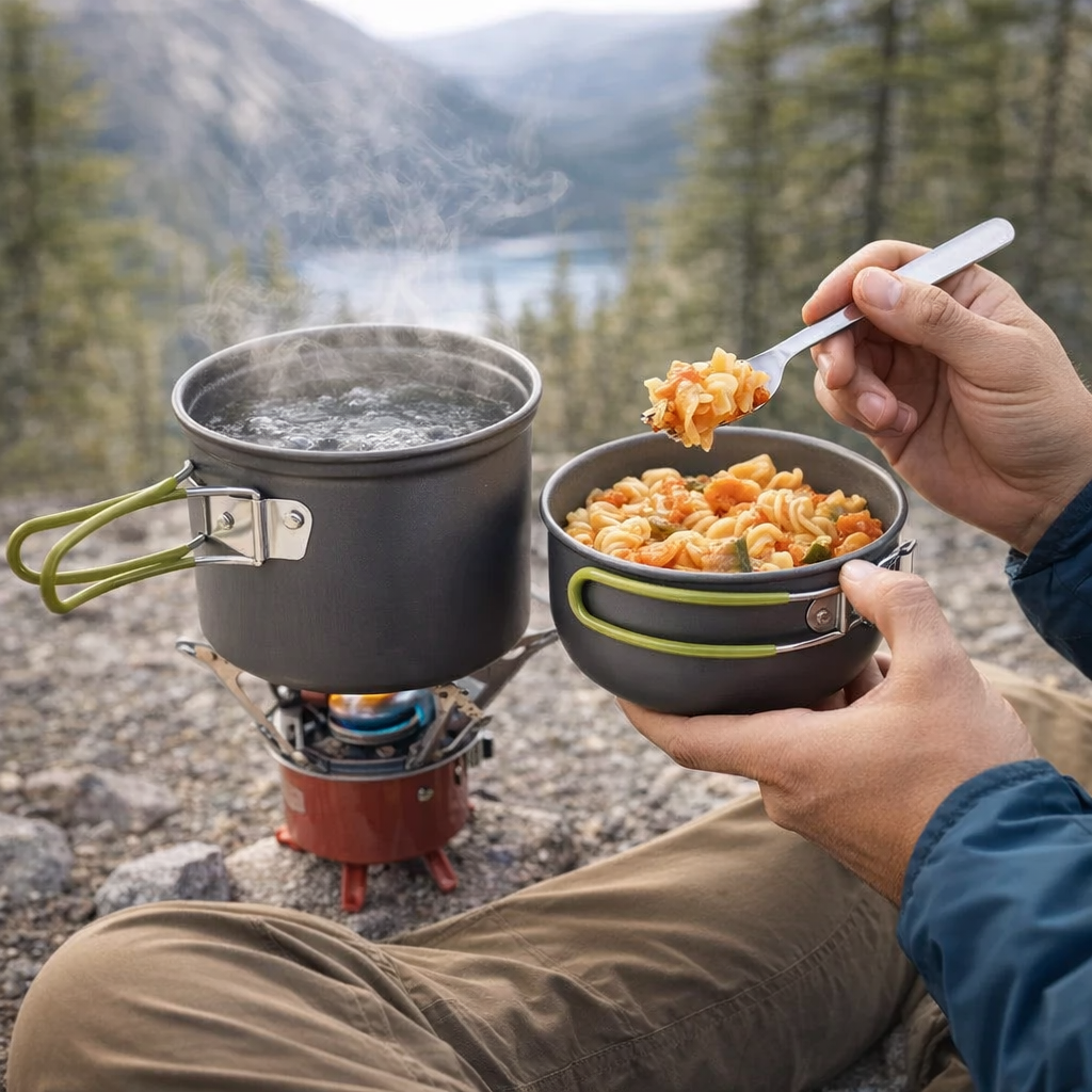 Ultralight Camping Cookware Set | Outdoor Mess Kit for Hiking Trekking Fishing | ZCTYHPGACN