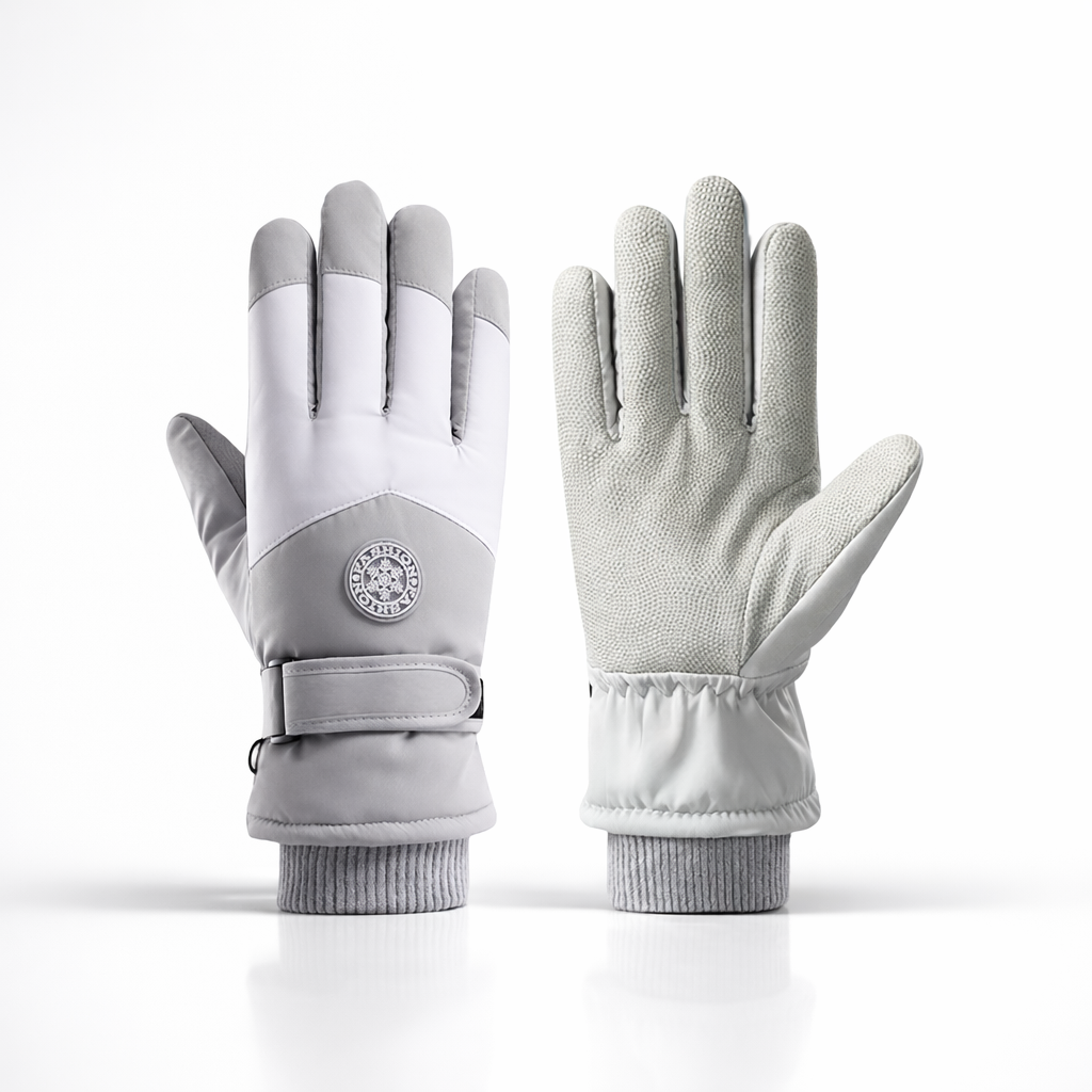 CarrKen Winter Ski Gloves | Warm Touchscreen Mittens | Unisex | Polyester | Outdoor Sports Accessory | Hook-and-Loop Closure