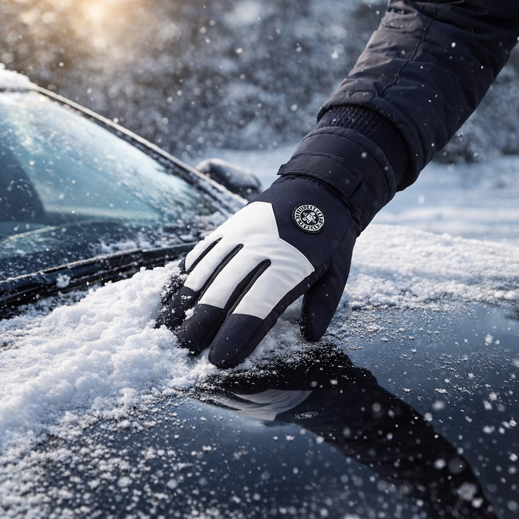 CarrKen Winter Ski Gloves | Warm Touchscreen Mittens | Unisex | Polyester | Outdoor Sports Accessory | Hook-and-Loop Closure