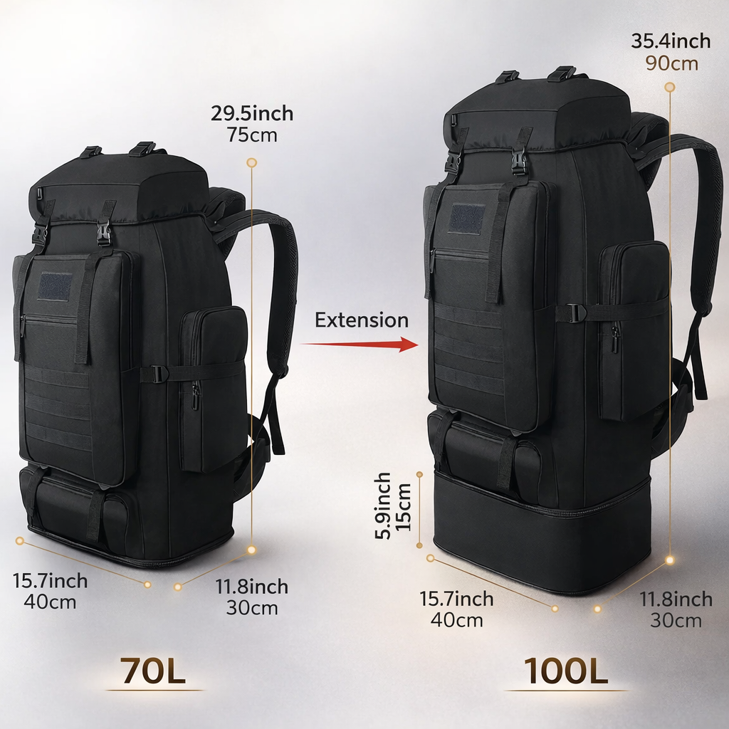 100L Large Capacity Outdoor Backpack | Unisex Hiking Travel Bag | Multifunctional Camping Gear | 420D Durable Material
