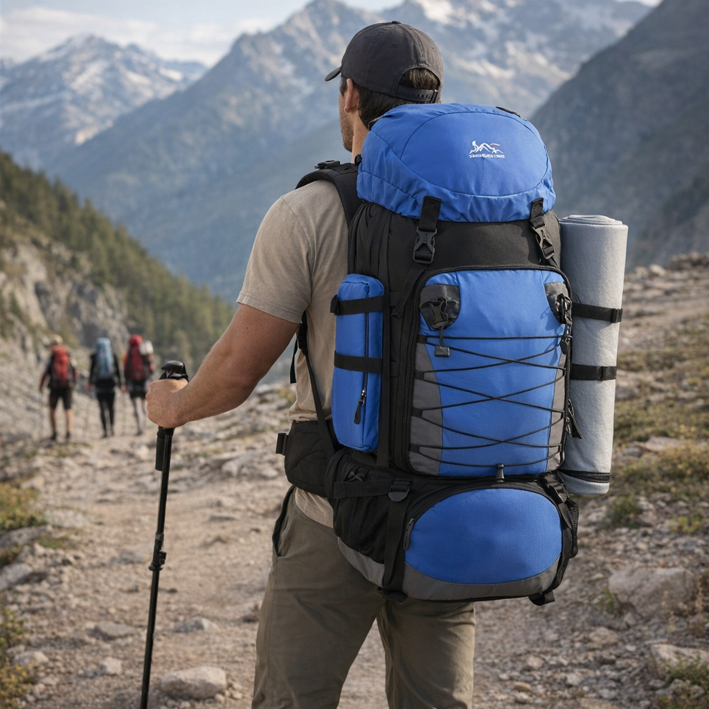 Large-Capacity Travel Backpack | Outdoor Hiking Gear | Universal Soft Shell Polyester | Space Theme | Chest Fit Adjustment