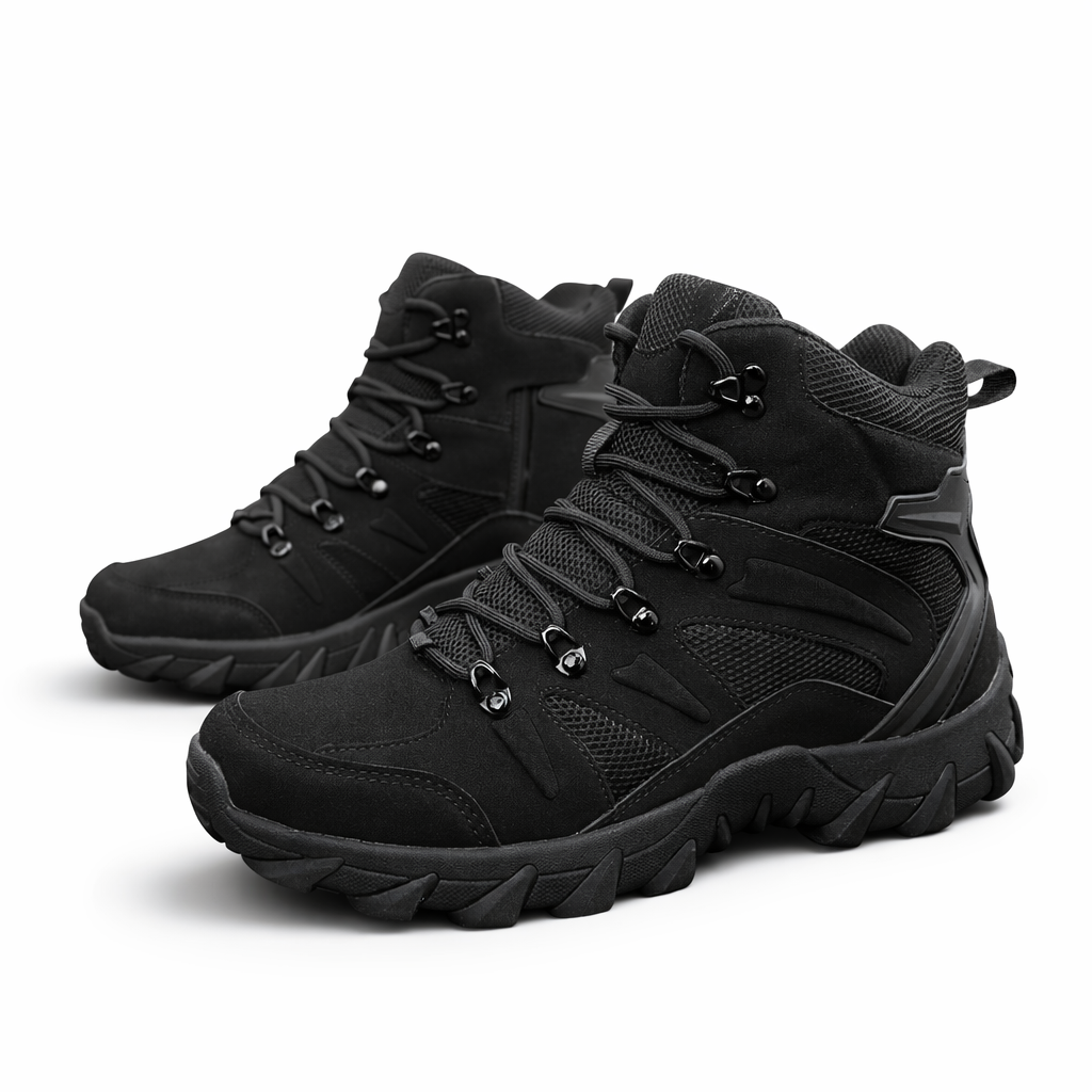 Men's Mid-Top Hiking Boots | Comfortable Outdoor Trekking Shoes | All-Season Lace-Up Footwear