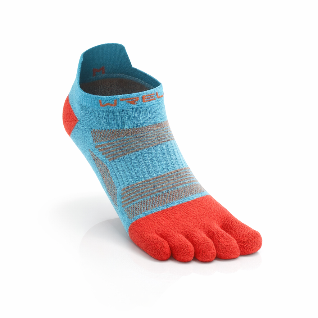 WRELS Breathable Stripe Toe Socks | Non-Slip Athletic Socks for Men & Women | Perfect for Hiking Running | Nylon | All-Season
