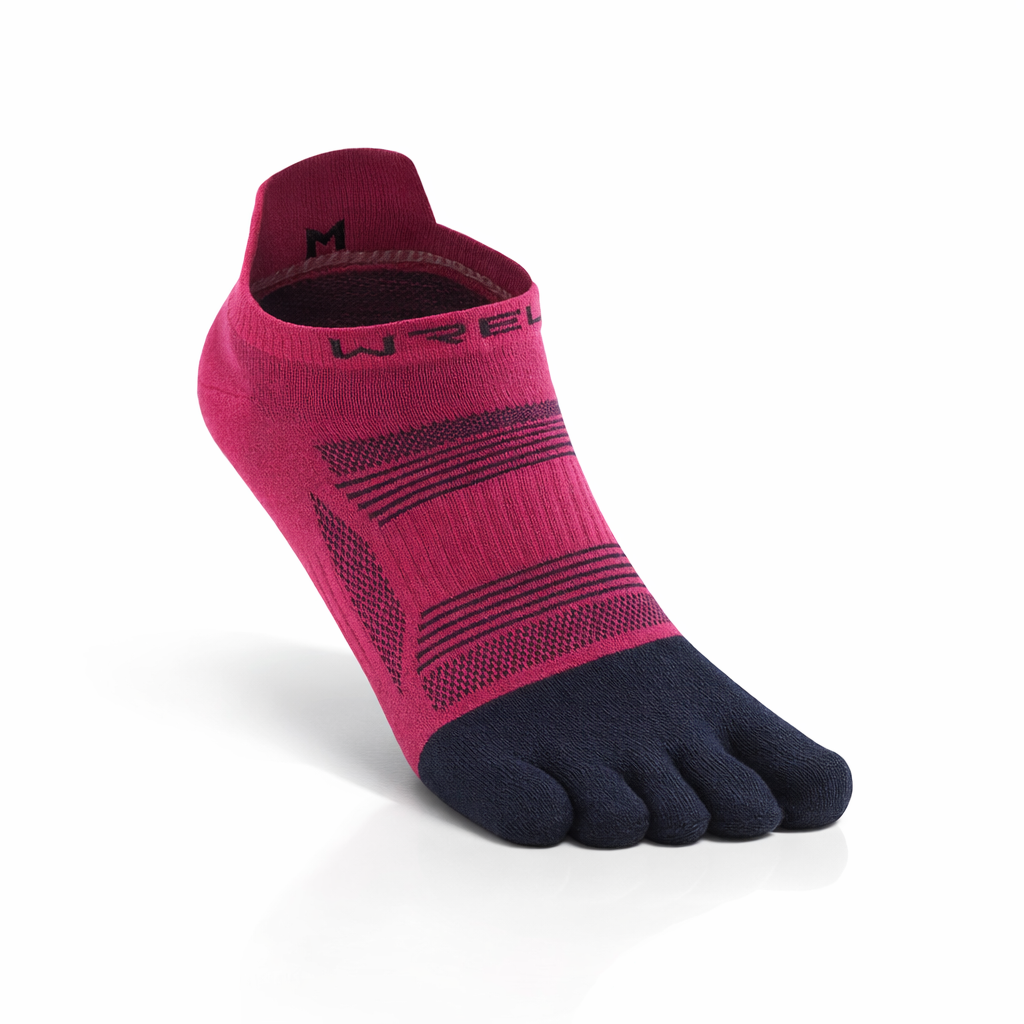 WRELS Breathable Stripe Toe Socks | Non-Slip Athletic Socks for Men & Women | Perfect for Hiking Running | Nylon | All-Season