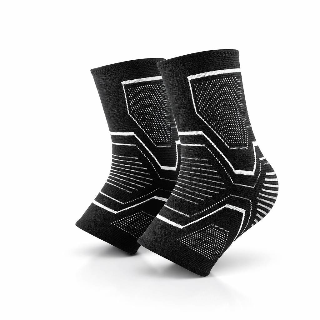 Black Compression Ankle Support | Polyester Absorption | Hiking Fitness Gear | Hand Wash | 1 Piece