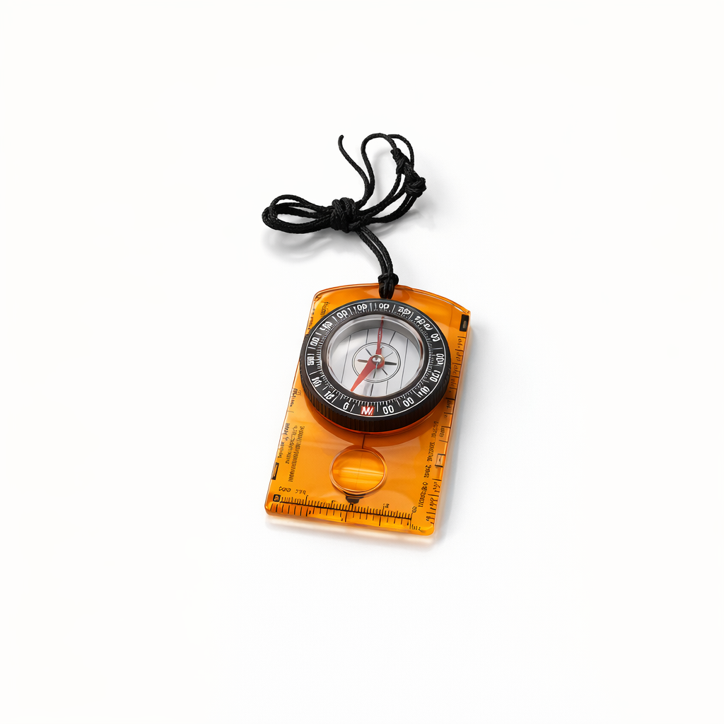 Waterproof Acrylic Compass with Scale | Durable Outdoor Navigation Tool | Camping Hiking Essential