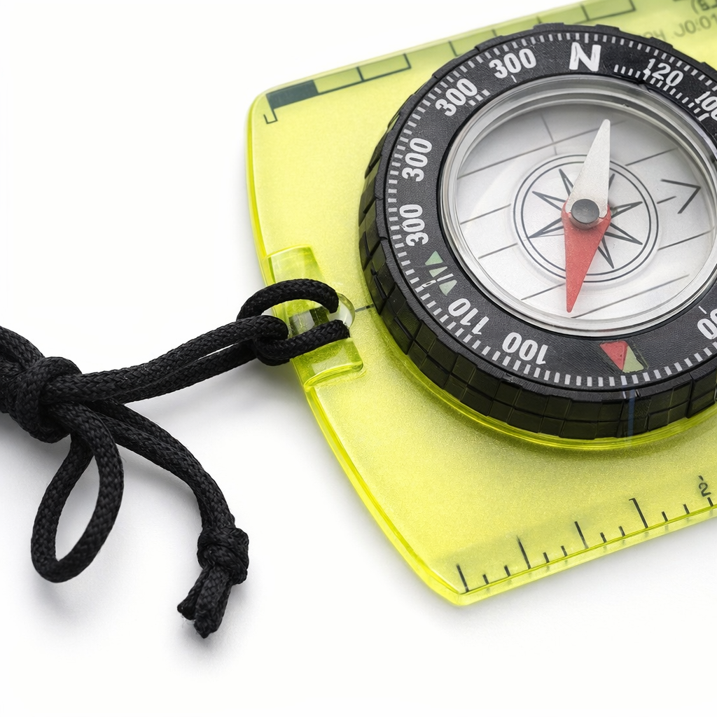 Waterproof Acrylic Compass with Scale | Durable Outdoor Navigation Tool | Camping Hiking Essential