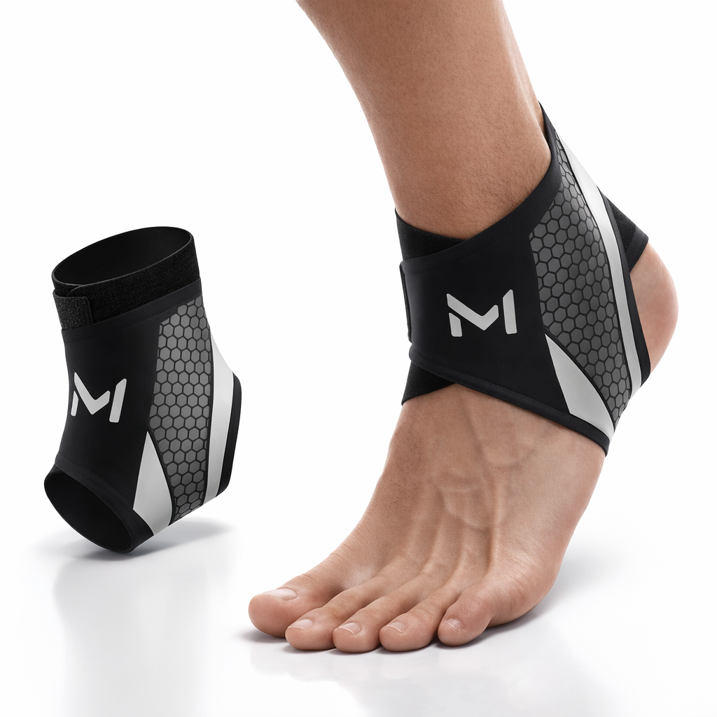 Breathable Ankle Support Compression Socks | Prevent Sprains Hiking Cycling | Hook & Loop | Polyamide