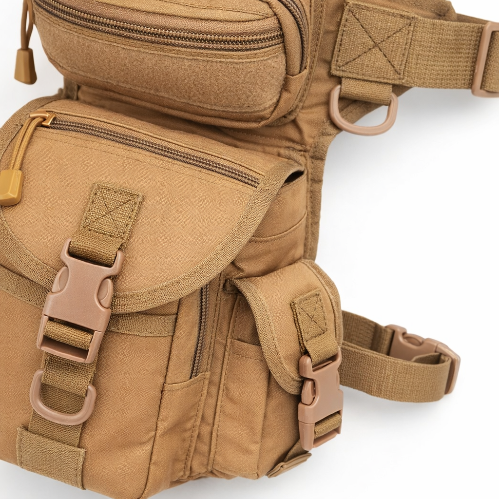 Men's Tactical Nylon Thigh Rig Bag | Drop Leg Pouch for Outdoor Cycling Hiking | Crossbody Waist Pack