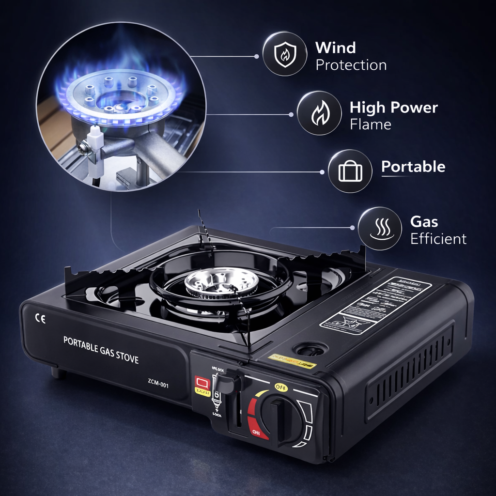 Portable Gas Stove | Aluminum Alloy | Camping & Home Cooking | Lightweight | iosn Brand