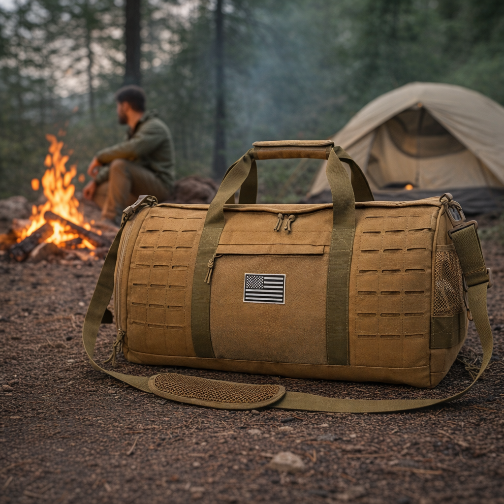 ReFire Gear Tactical Gym Bag | 40L Water-Resistant Travel Duffel | Unisex Polyester Sports Bag with Shoe Compartment