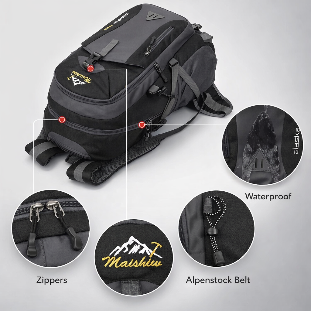 Anti-Theft Waterproof Hiking Backpack | Men's Outdoor Travel Sports Bag | USB Charging | Casual Camping Daypack
