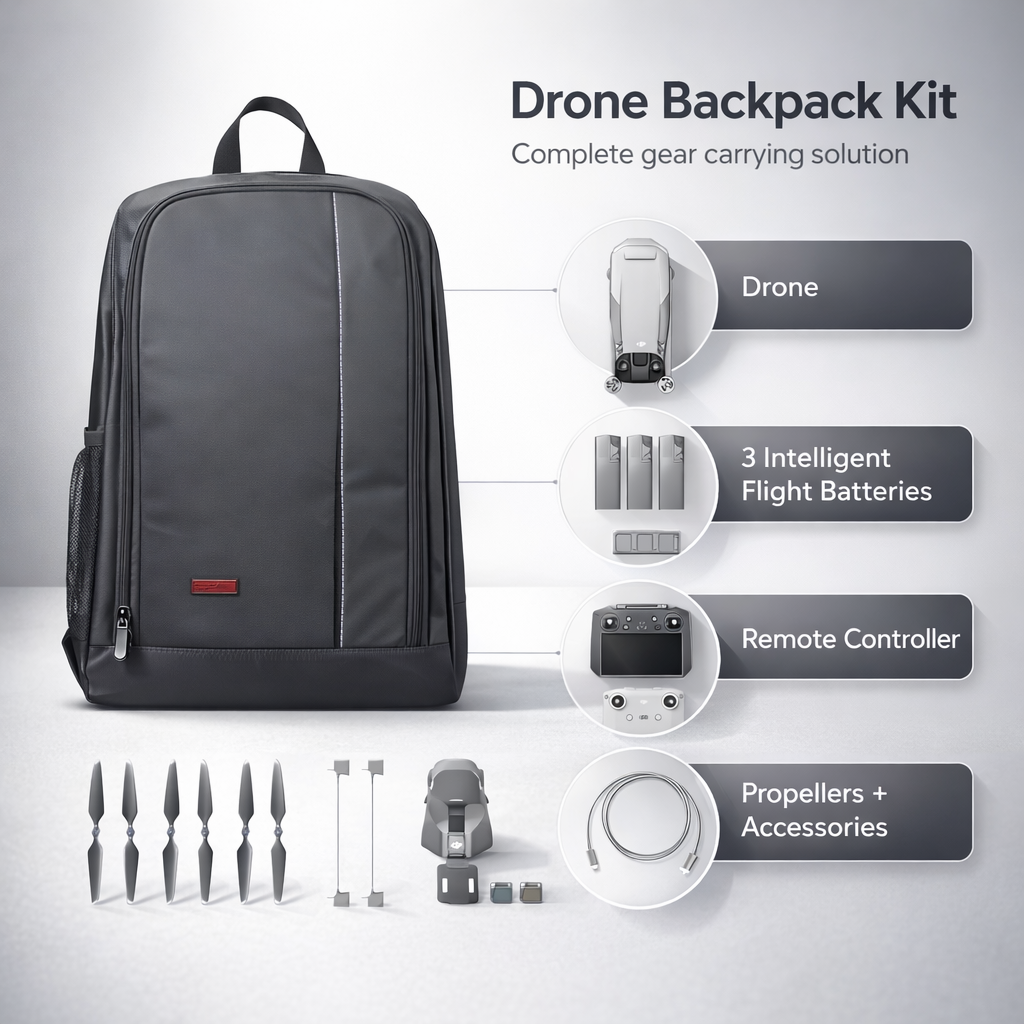 STARTRC Shockproof Nylon Backpack for DJI Mini 5 4 Pro Mavic 3 Avata 2 | Portable Drone Storage Bag