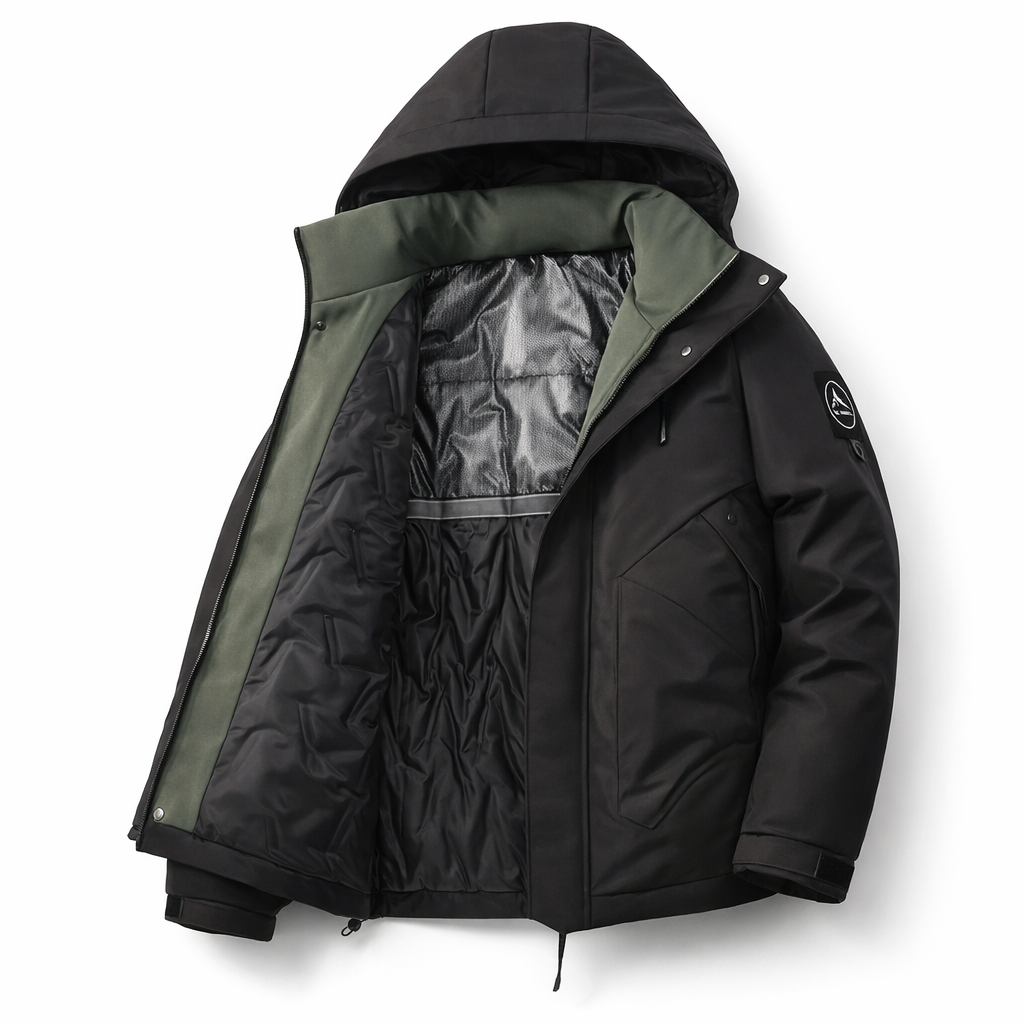 Women's Hooded Padded Jacket | Casual Outdoor Polyester Coat | Long Sleeve Regular Fit