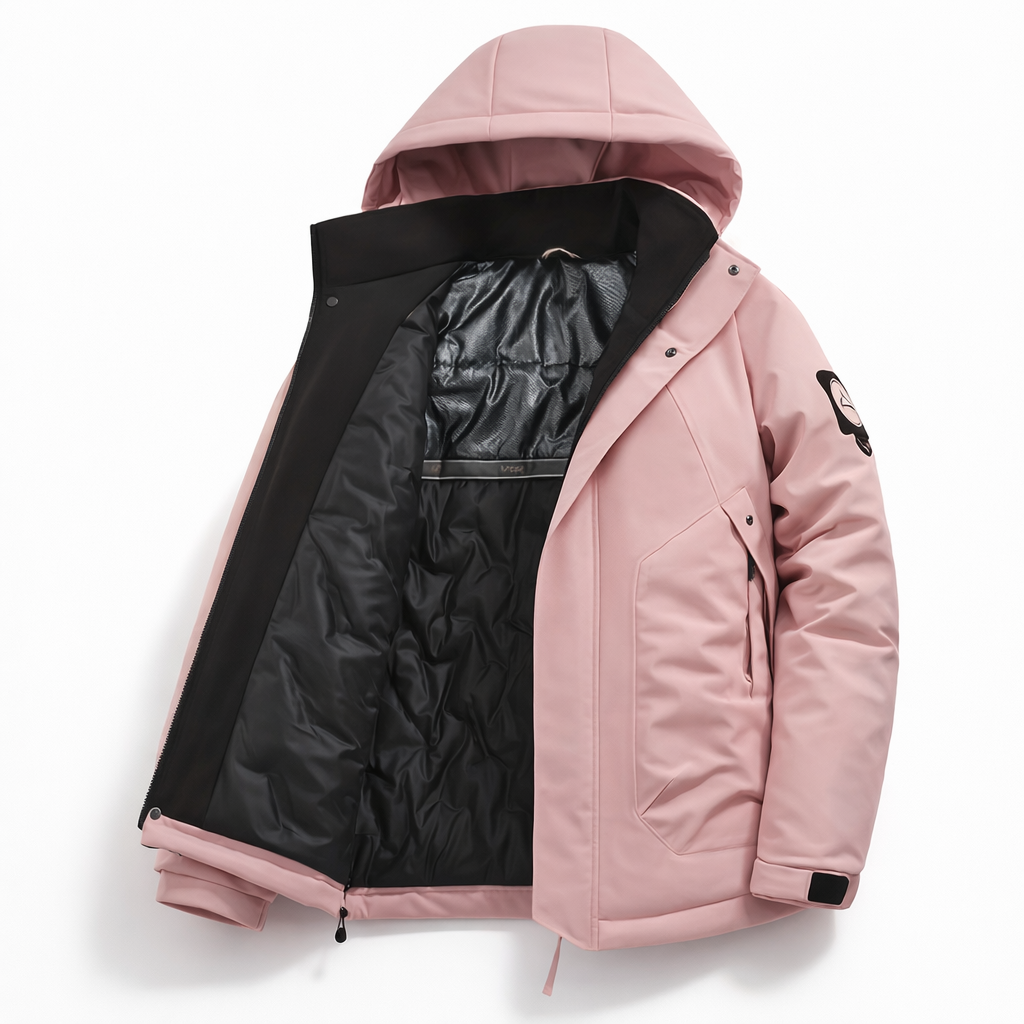 Women's Hooded Padded Jacket | Casual Outdoor Polyester Coat | Long Sleeve Regular Fit