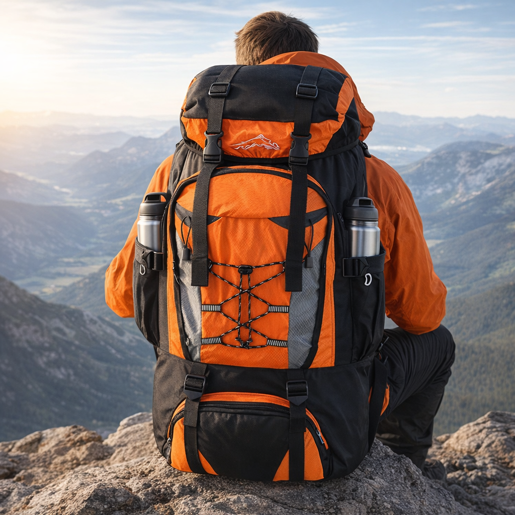 APWIKOGER 80L Hiking Backpack | Large Capacity Travel Pack | Adjustable Straps | Outdoor Sports Nylon Bag