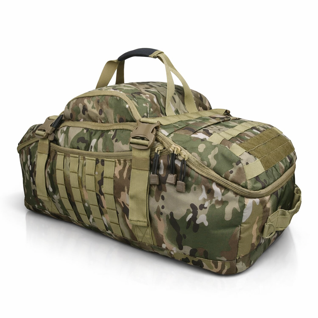 Tactical Duffel Bag | Large Molle Backpack for Camping Hiking | Durable Polyester | Men’s Outdoor Travel Pack
