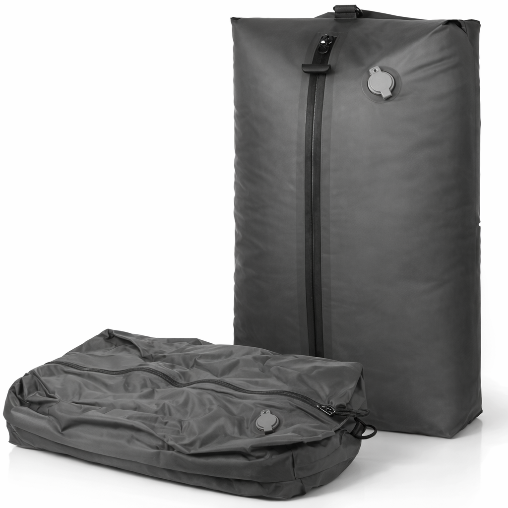 Portable Vacuum Compression Bag with Air Pump | Waterproof PVC Travel Storage | Multi-Use | Reusable Packing Solution