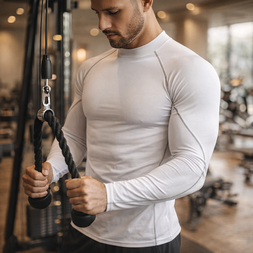 Men's Quick-Dry Compression Top | Long Sleeve Gym Fitness Shirt | Bodybuilding Running Apparel
