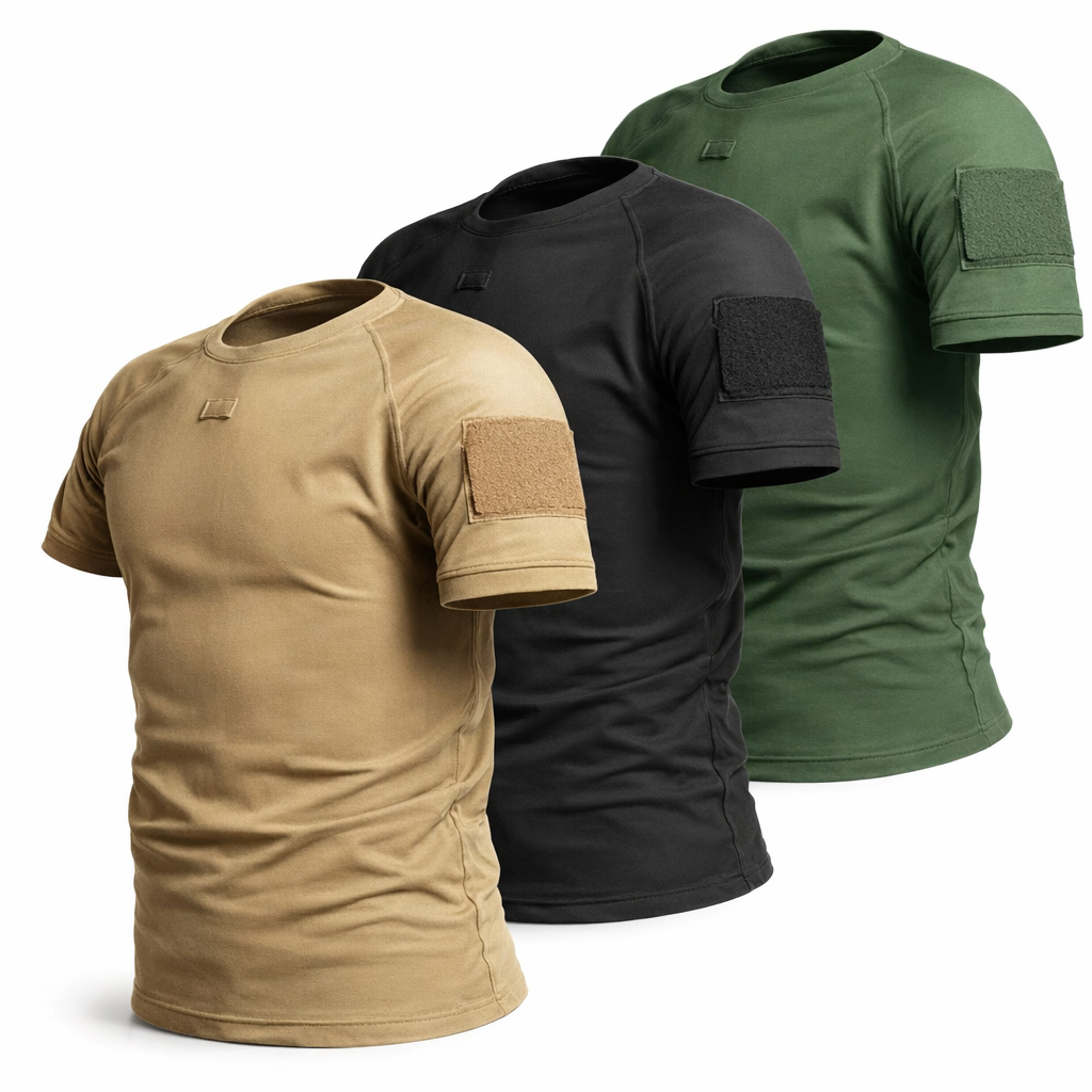 Men's Quick-Dry Tactical T-Shirts | Breathable Military-Style Activewear | Hiking Camping Gym Tops