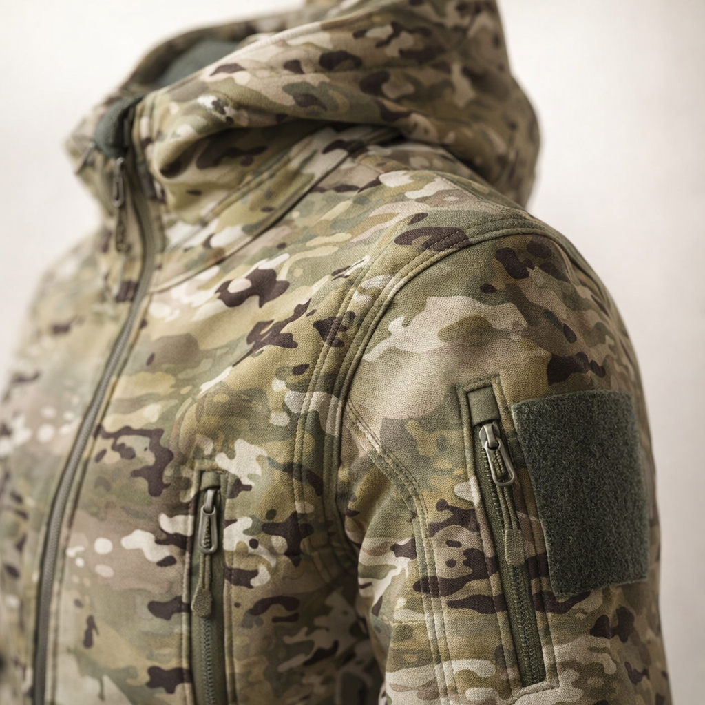 Camouflage Waterproof Soft Shell Jacket Men | Fleece Lined Hooded Coat | Autumn Winter Casual Outdoor