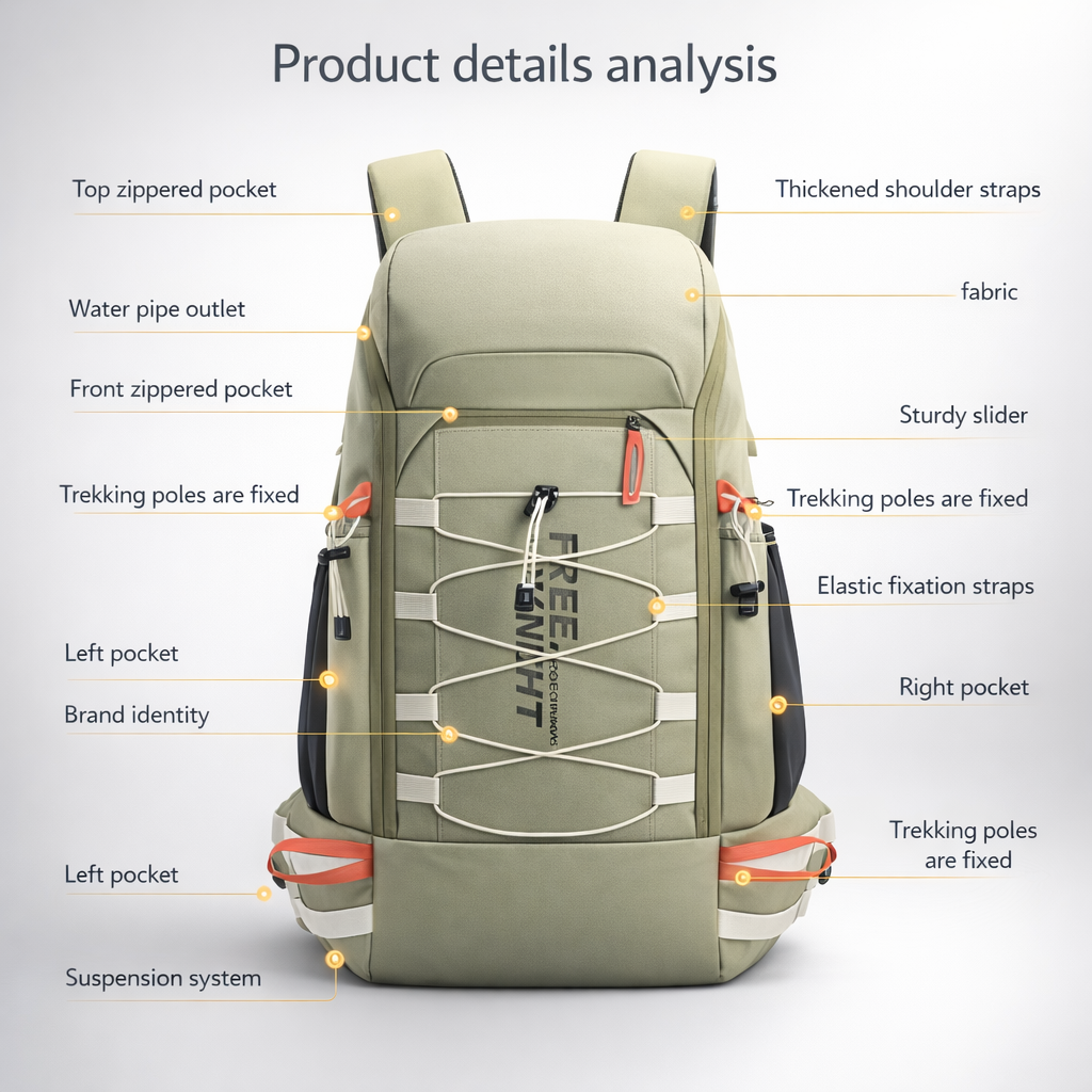 40L Lightweight Hiking Backpack | Travel Daypack with Rain Cover | Outdoor Camping & Climbing Gear | Universal Fit