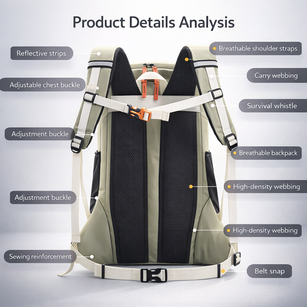 40L Lightweight Hiking Backpack | Travel Daypack with Rain Cover | Outdoor Camping & Climbing Gear | Universal Fit