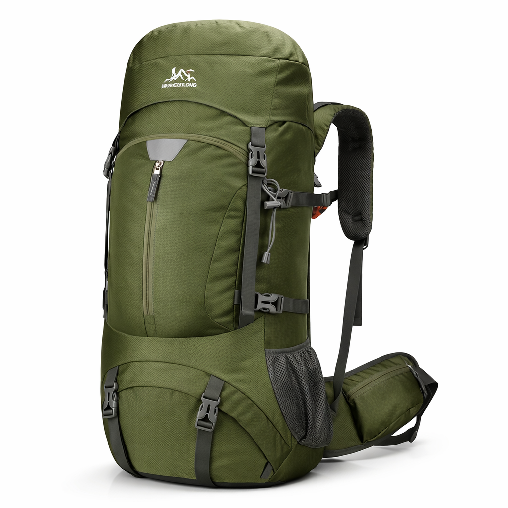 60L Waterproof Hiking Backpack | Camping Travel Rucksack for Men Women | Trekking Soft Shell Daypack | Black