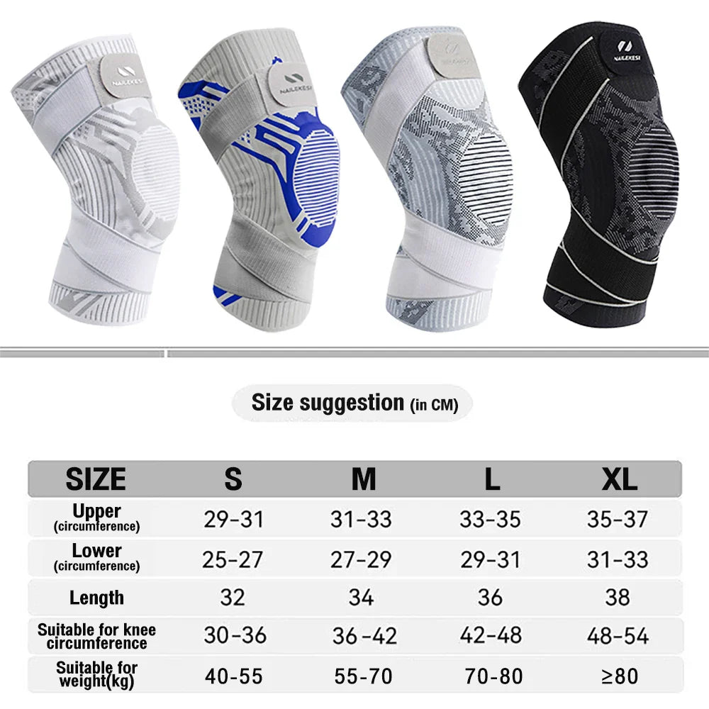 Elastic Knee Support Brace | Compression Bandage for Gym | Injury Relief Protector | Volleyball Knee Pad | Adult Use