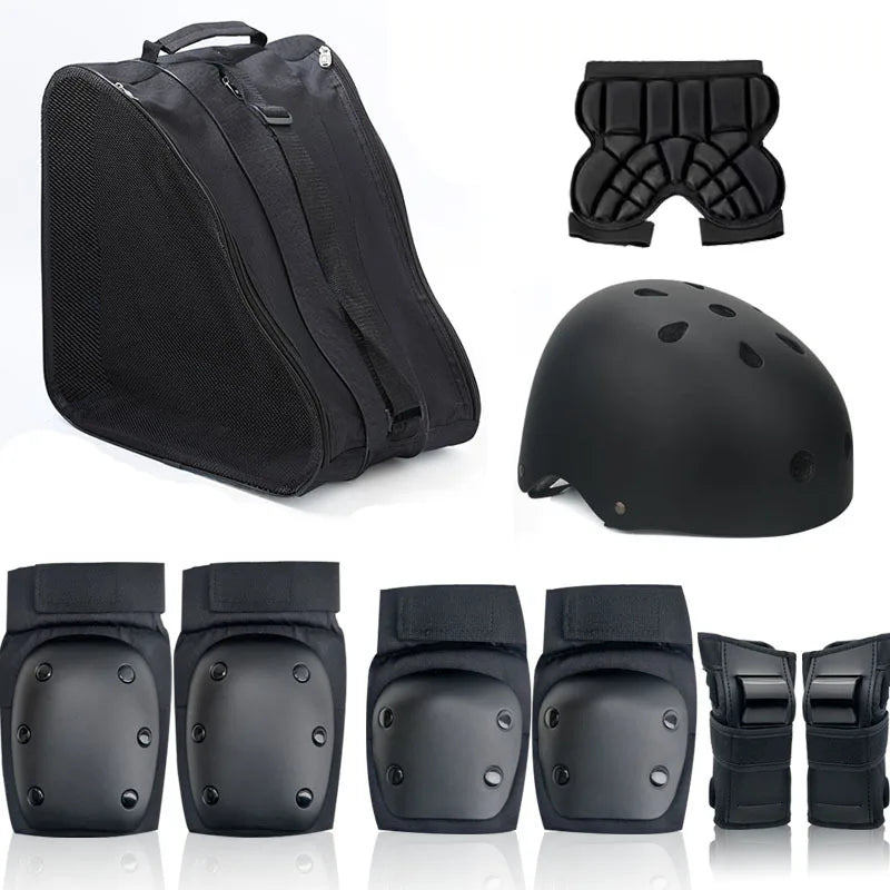 Protective Gear Set for Skating | Helmet Kneepads Elbow Pads | Adults Teens | Safety Equipment Kit