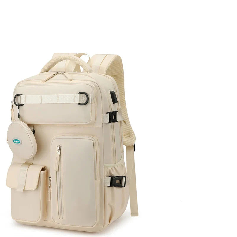 3pcs Vacuum Compression Backpack | Laptop Compartment | Soft Handle | Travel Cabin Bag | Embossed Design