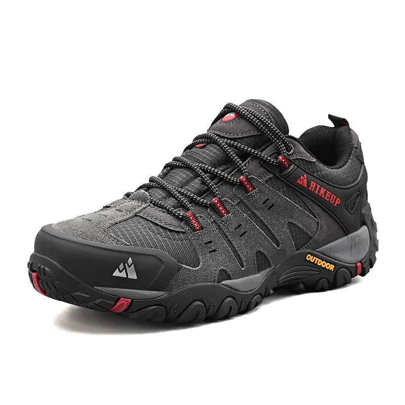HIKEUP Men's Suede Outdoor Shoes | Durable Trekking Footwear | Tactical Hiking Sneakers | Non-Waterproof
