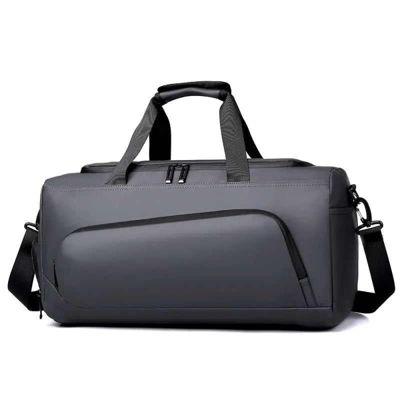Portable Travel Duffel Bag | Large Capacity PU Handbag | Multiple Compartments | Shoe Storage | Waterproof Gym Vacation