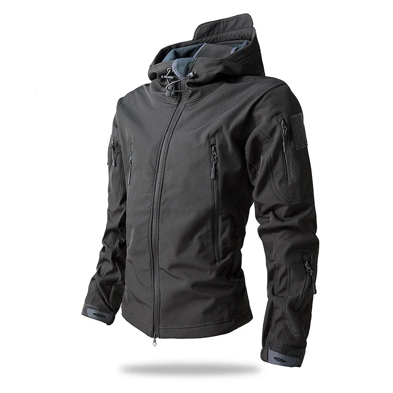 Camouflage Waterproof Soft Shell Jacket Men | Fleece Lined Hooded Coat | Autumn Winter Casual Outdoor