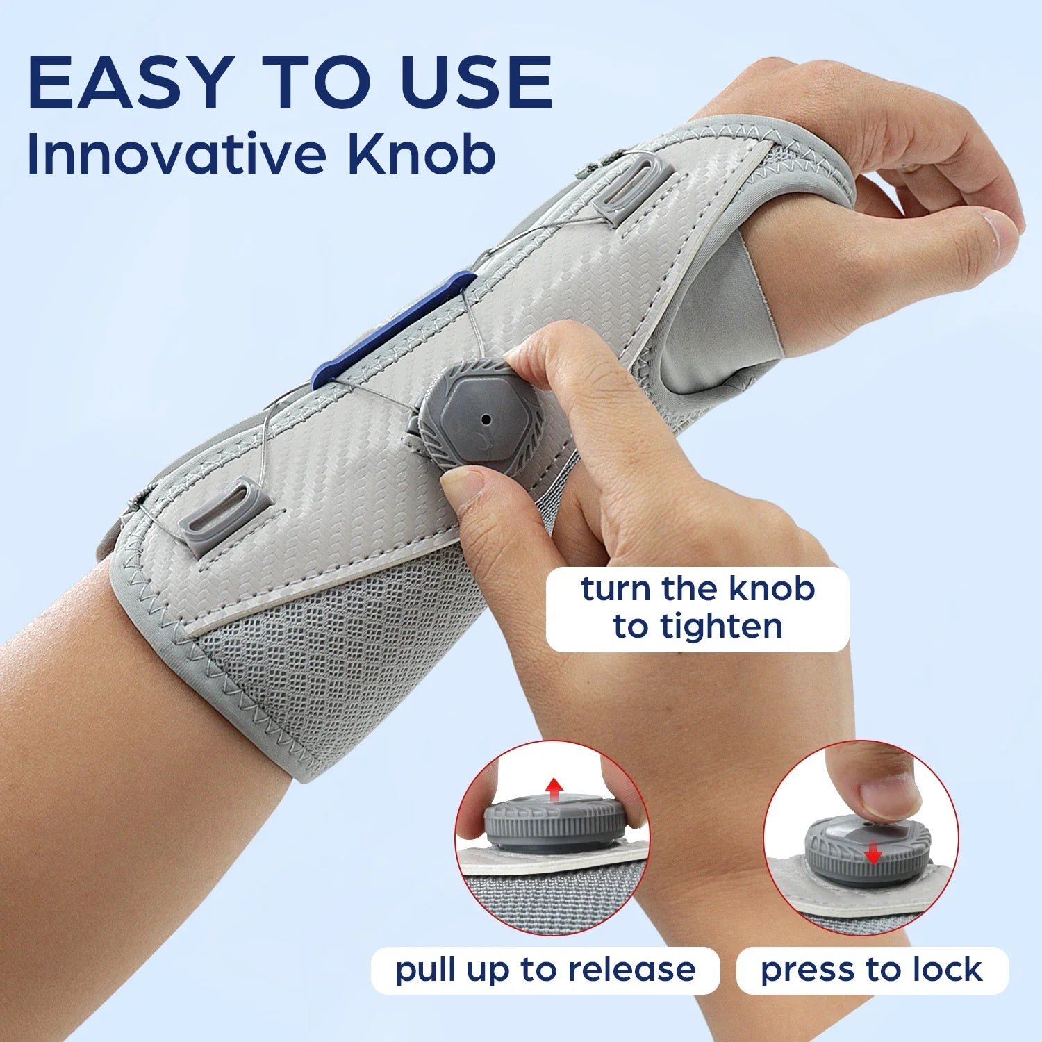 Adjustable Wrist Support Brace | Relieves Carpal Tunnel & Arthritis Pain | Tendinitis Hand Splint | Men & Women | Nylon Cotton Metal | YHW208