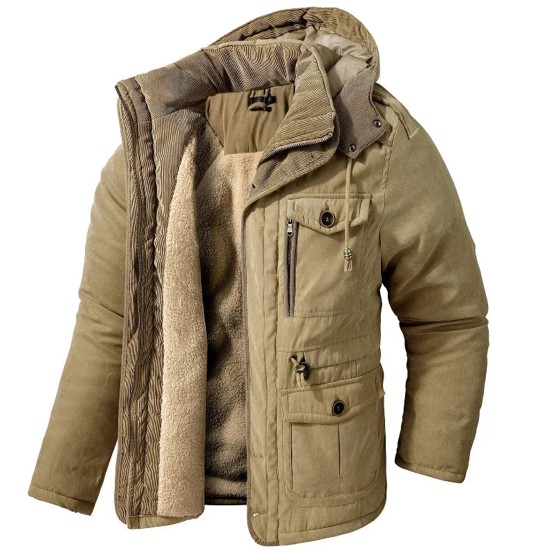 Warm Waterproof Winter Jacket | Weatherproof Parka with Removable Hood & Fleece Lining