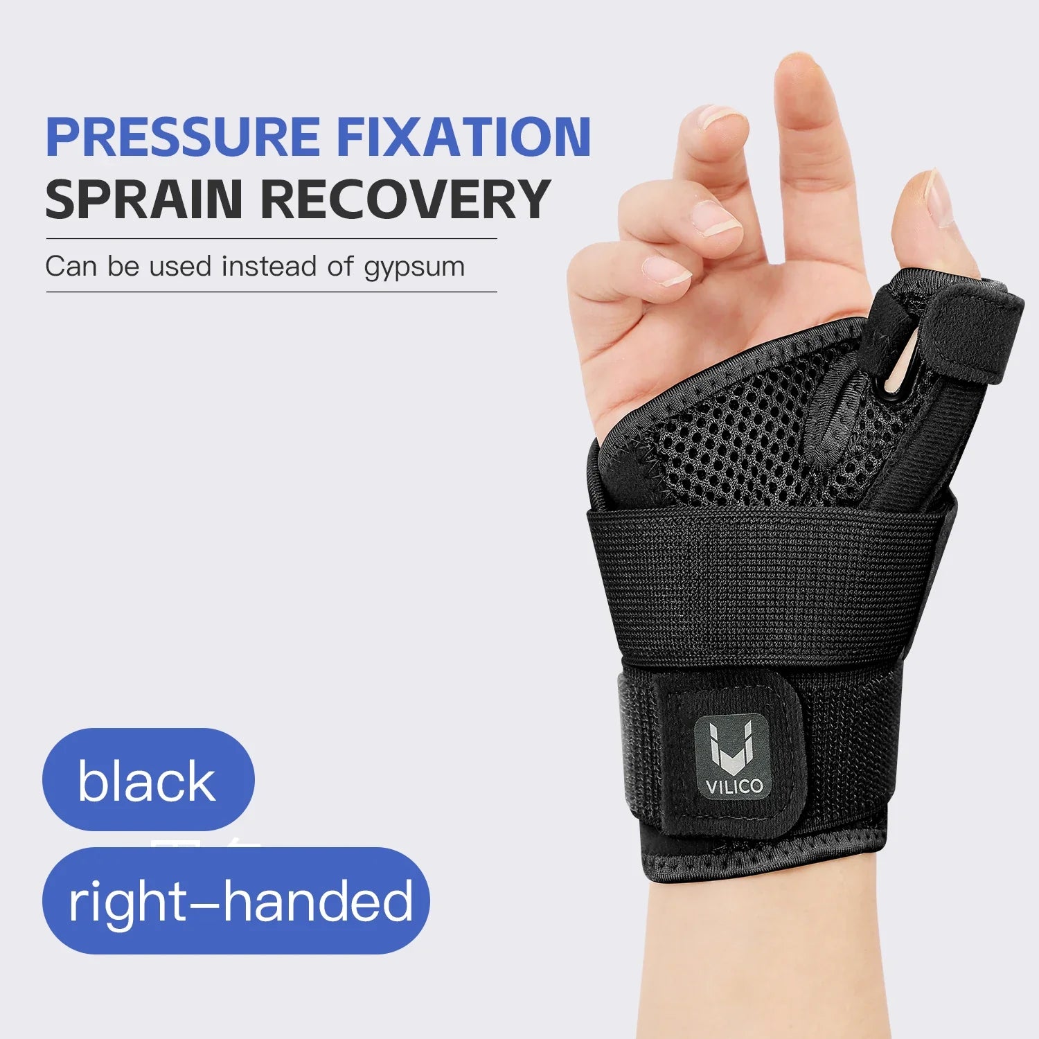 Hand Support Brace | Wrist & Thumb Stabilizer | Tendinitis & Arthritis Relief | Breathable | Ambidextrous