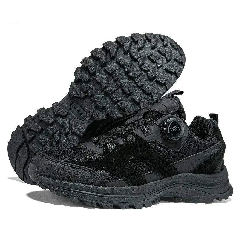 Baasploa Men's Waterproof Hiking Shoes | Non-Slip Durable Outdoor Sneakers | Comfort Cotton Lining for Climbing