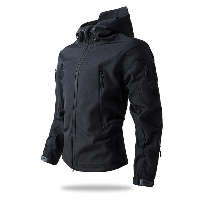 Camouflage Waterproof Soft Shell Jacket Men | Fleece Lined Hooded Coat | Autumn Winter Casual Outdoor