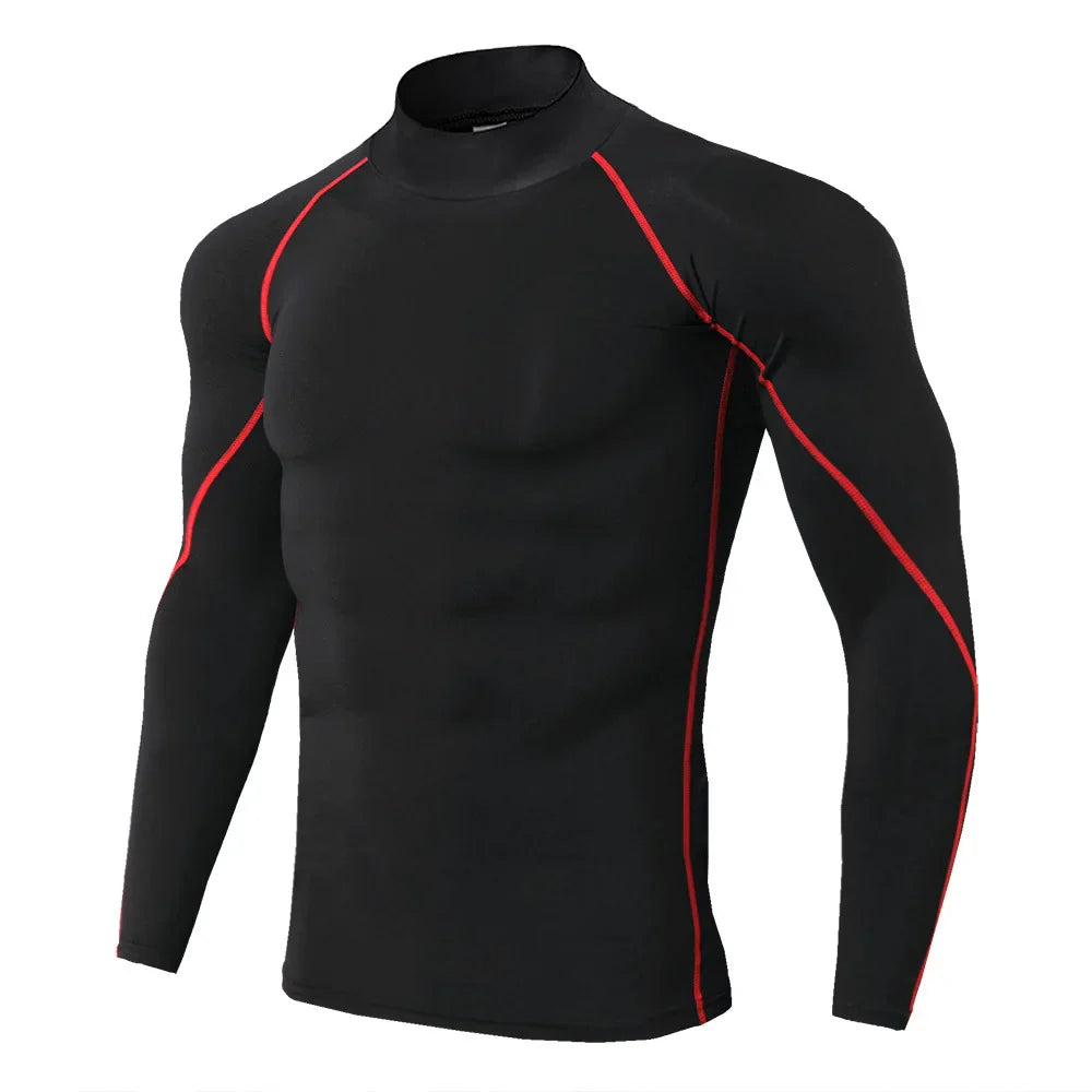 Men's Quick-Dry Compression Top | Long Sleeve Gym Fitness Shirt | Bodybuilding Running Apparel