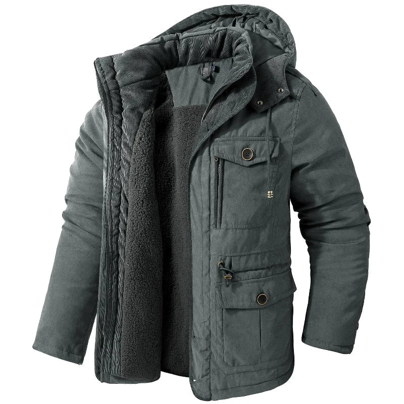 Warm Waterproof Winter Jacket | Weatherproof Parka with Removable Hood & Fleece Lining